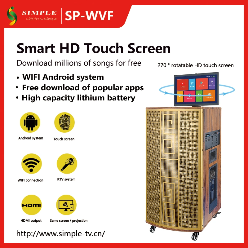 Sp-Wvf Moveable Trolley Smart Portable TV with 19" HD LCD screen