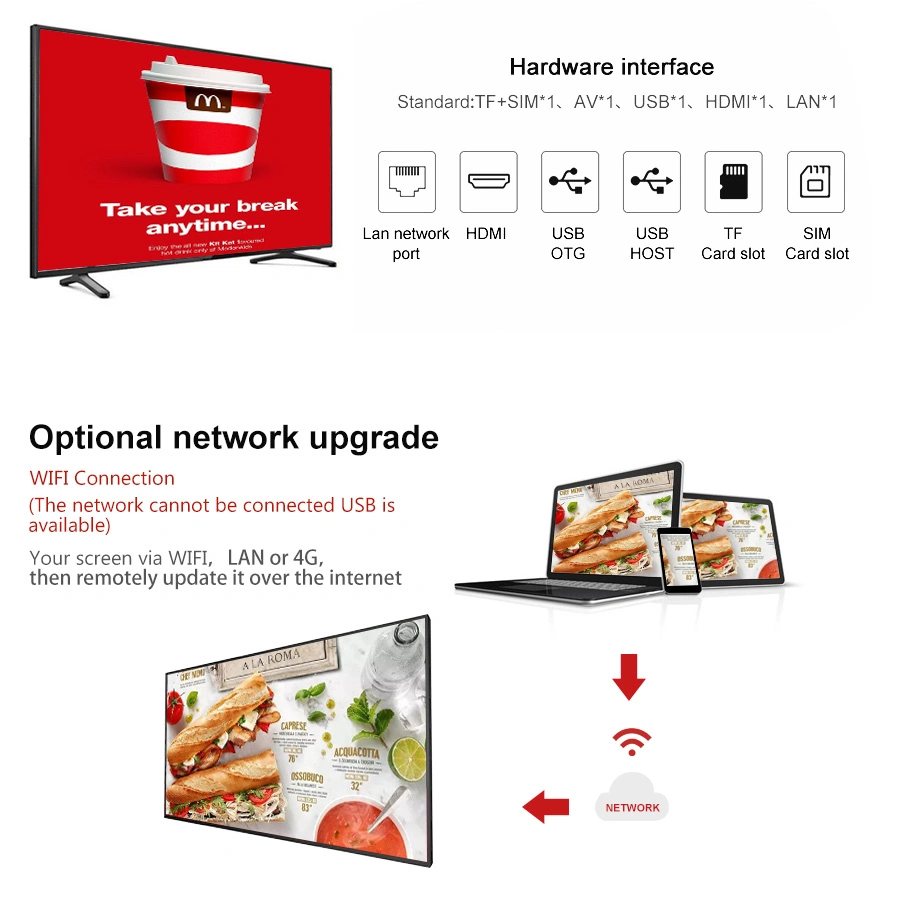 Home TV 55" 4K UHD LCD LED TV T2 S2 Digital TV