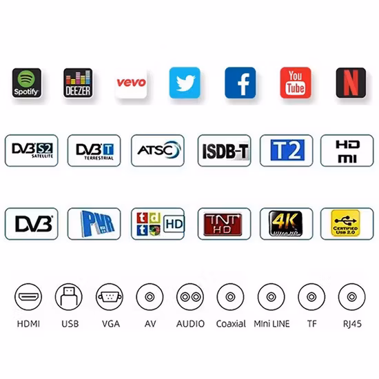 Fernseher 55 Zoll 4K UHD rahmenloses Design LCD-LED-Fernseher mit Digitalsystem Smart Curved TV Android 11.0