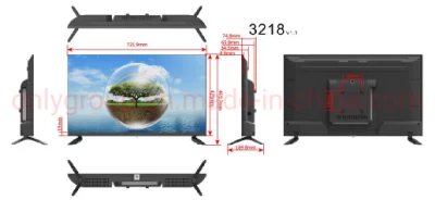 2022 Neue Full-HD-Fernseher mit WiFi LED-Fernseher aus China LED-Fernseher 4K Smart TV 32 39 40 43 50 55 Zoll mit HD FHD UHD Normaler LED-Fernseher